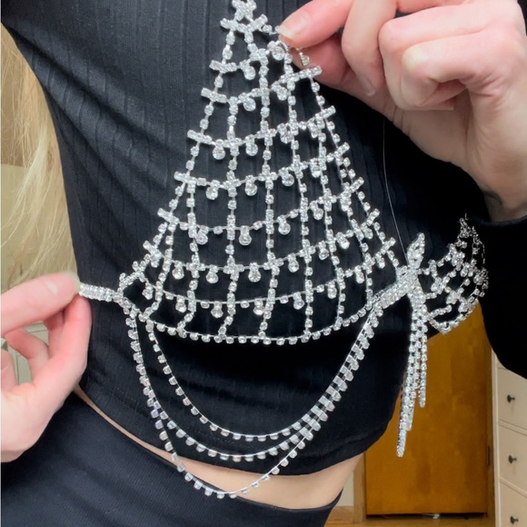 Crystal Bra with Tassels - Picture 9 of 10